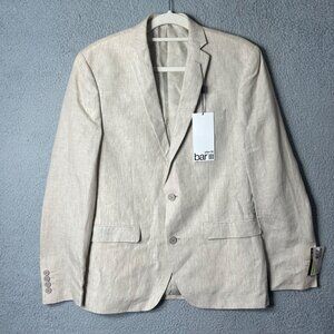 Bar III Linen Blazer Mens 38R‎ Slim Fit Tan Two Button Lightweight Jacket